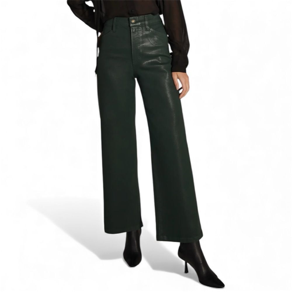 Favorite Daughter The Mischa Coated Super High Waist Wide Leg Jeans